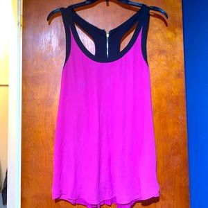 Hot pink and black express racer back